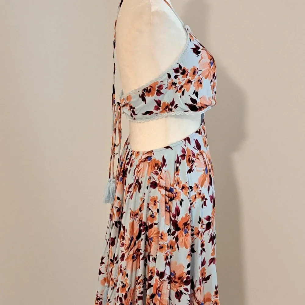 Alexia Admor Ali Fit And Flare Blue Floral Print Size Size 10 NWT